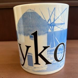 Starbucks Mykonos City Coffee Mug Collector Series.